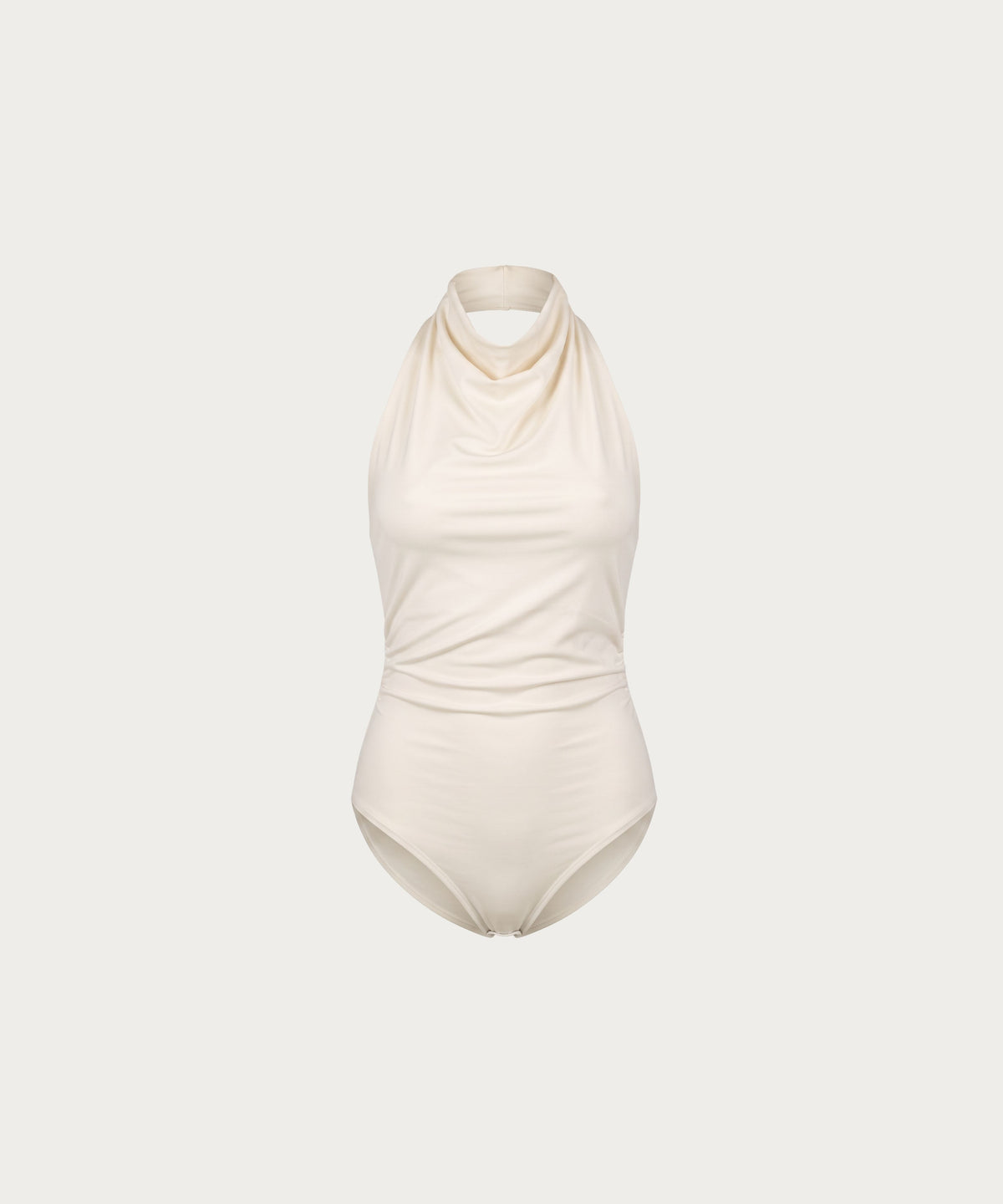 Body halter drapeado Marfil