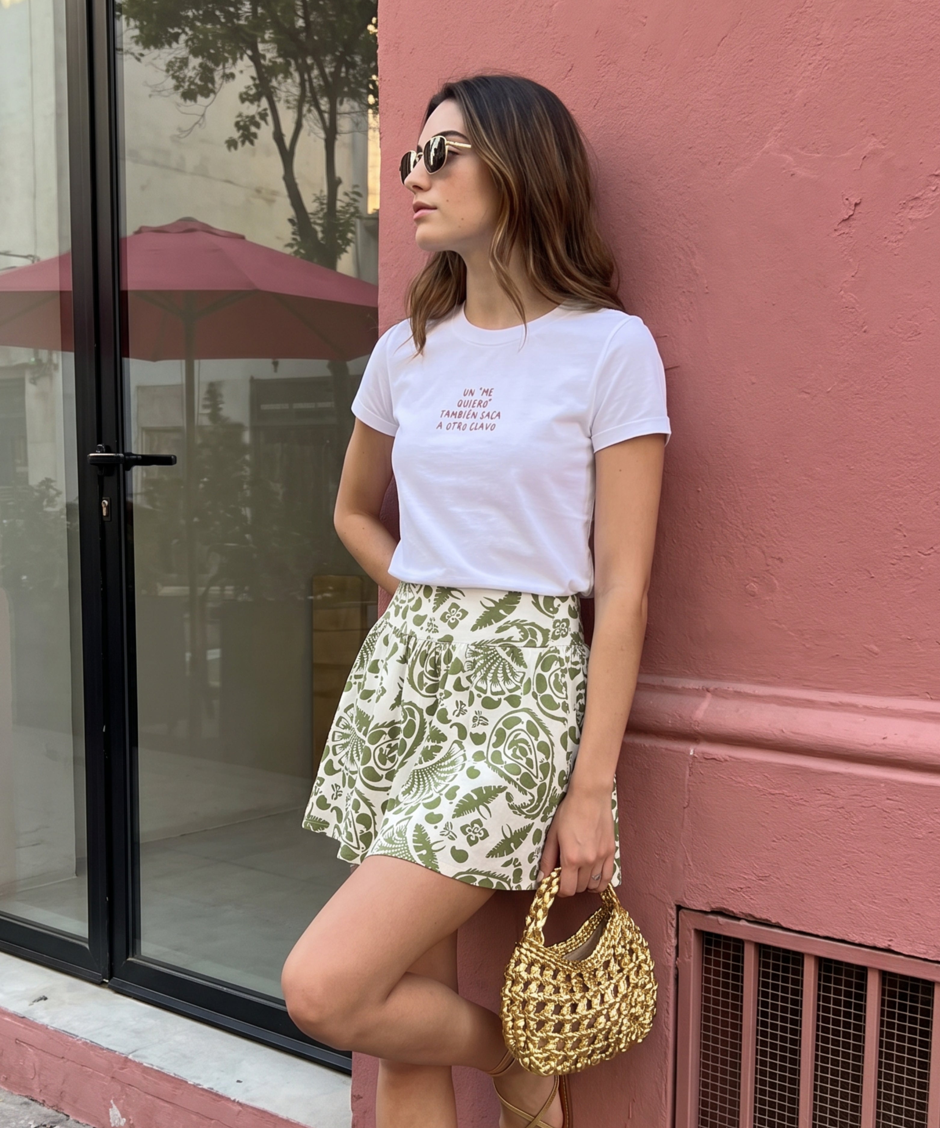 Falda mini Verde
