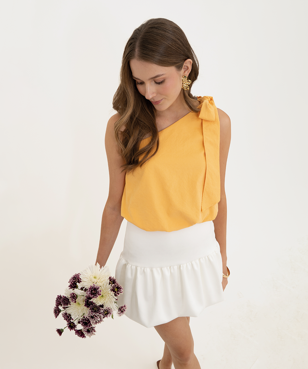 Blusa asimétrica Mandarina