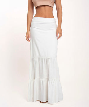Falda Larga Con Tiempos Blanco Faldas Para Mujer | Ticket Store Colombia 2