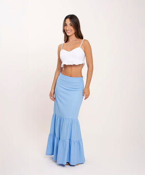 Falda Larga Con Tiempos Azul Radiante Faldas Para Mujer | Ticket Store Colombia 1