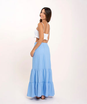 Falda Larga Con Tiempos Azul Radiante Faldas Para Mujer | Ticket Store Colombia 3