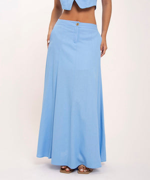 Falda Larga Con Cortes Azul Radiante Faldas Para Mujer | Ticket Store Colombia 2