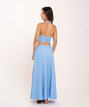 Falda Larga Con Cortes Azul Radiante Faldas Para Mujer | Ticket Store Colombia 3