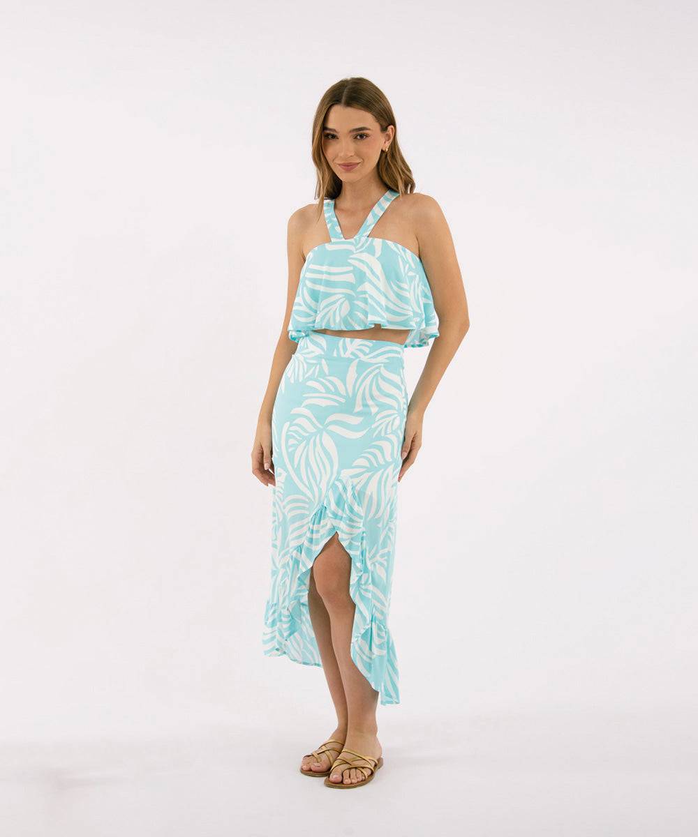 Falda Asimétrica Azul Cielo Faldas Para Mujer | Ticket Store Colombia 1