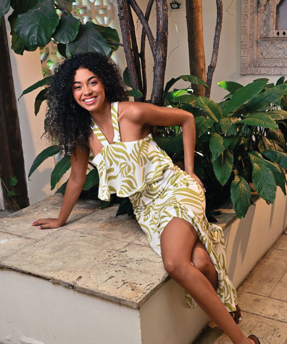 Falda Asimétrica Verde Oliva Faldas Para Mujer | Ticket Store Colombia 1