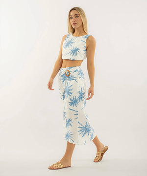 Falda Midi Cruzada Azul Radiante | Ticket Store Colombia 2