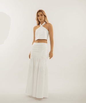 Falda Bolsillos Parche Blanco Faldas Para Mujer | Ticket Store Colombia 2