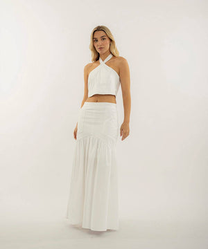 Falda Bolsillos Parche Blanco Faldas Para Mujer | Ticket Store Colombia 1