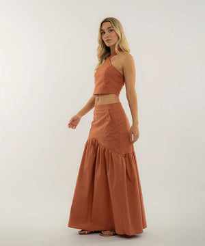 Falda Bolsillos Parche Terracota Faldas Para Mujer | Ticket Store Colombia 2