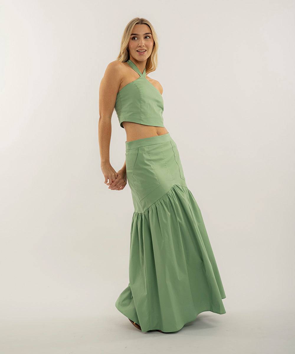 Falda Bolsillos Parche Verde Menta Faldas Para Mujer | Ticket Store Colombia 2