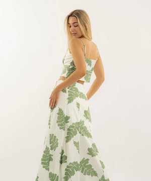 Falda Larga Con Nesgas Verde Faldas Para Mujer | Ticket Store Colombia 3