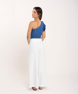 Pantalon Con Lazo Blanco Pantalóns Para Mujer | Ticket Store Colombia 3