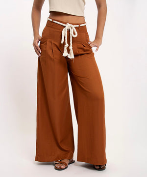 Pantalon Con Lazo Terracota Pantalóns Para Mujer | Ticket Store Colombia 2