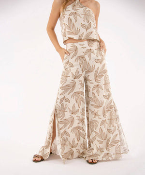 Pantalón Palazzo Aberturas Camel Pantalóns Para Mujer | Ticket Store Colombia 2