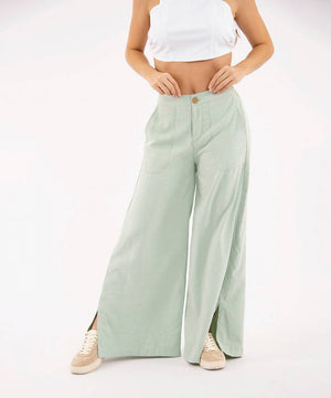 Pantalón Bota Ancha Verde Menta Pantalóns Para Mujer | Ticket Store Colombia 2