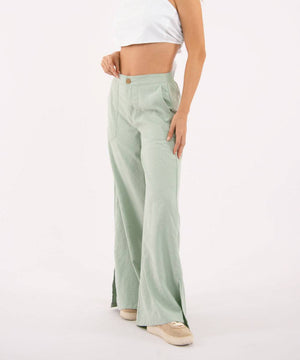 Pantalón Bota Ancha Verde Menta Pantalóns Para Mujer | Ticket Store Colombia 3