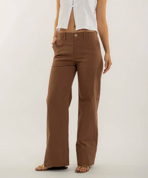 Pantalon Bota Recta Cortes Caramelo Pantalóns Para Mujer | Ticket Store Colombia 2