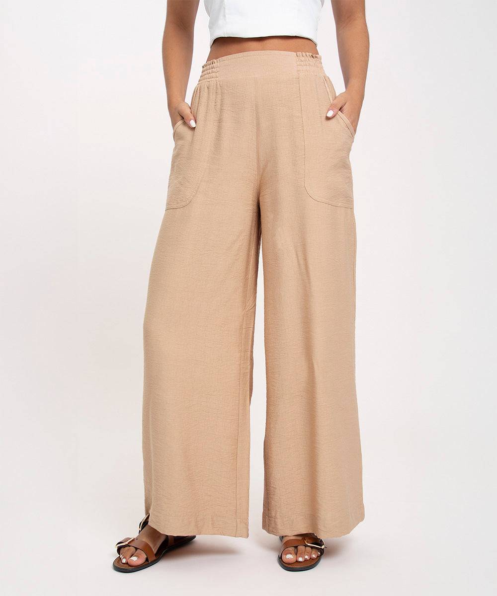 Pantalon Con Bolsillos Camel Pantalóns Para Mujer | Ticket Store Colombia 2