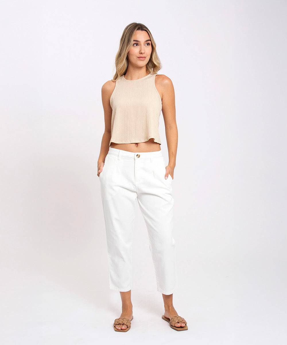 Pantalon Baggy Beige Pantalóns Para Mujer | Ticket Store Colombia 1