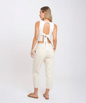 Pantalon Baggy Marfil Pantalóns Para Mujer | Ticket Store Colombia 3