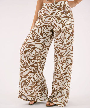 Pantalón Con Elástico Chocolate Pantalóns Para Mujer | Ticket Store Colombia 3