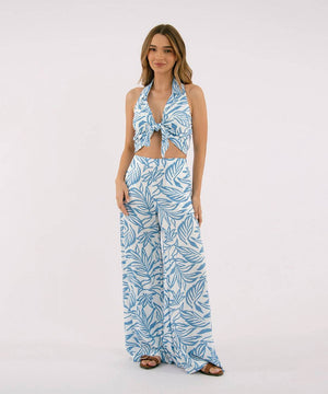 Pantalón Con Elástico Azul Radiante Pantalóns Para Mujer | Ticket Store Colombia 1