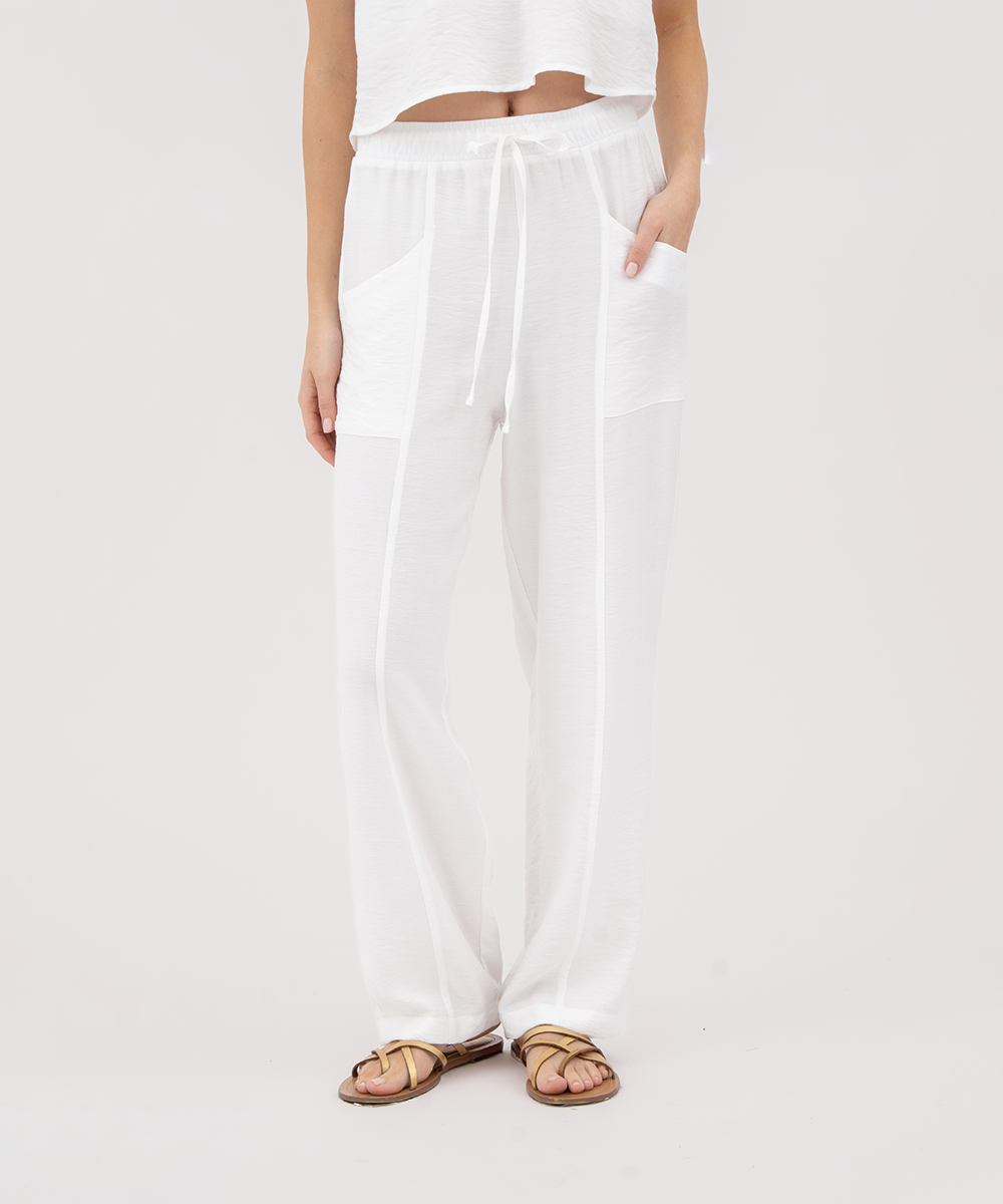 Pantalón con elástico BLANCO