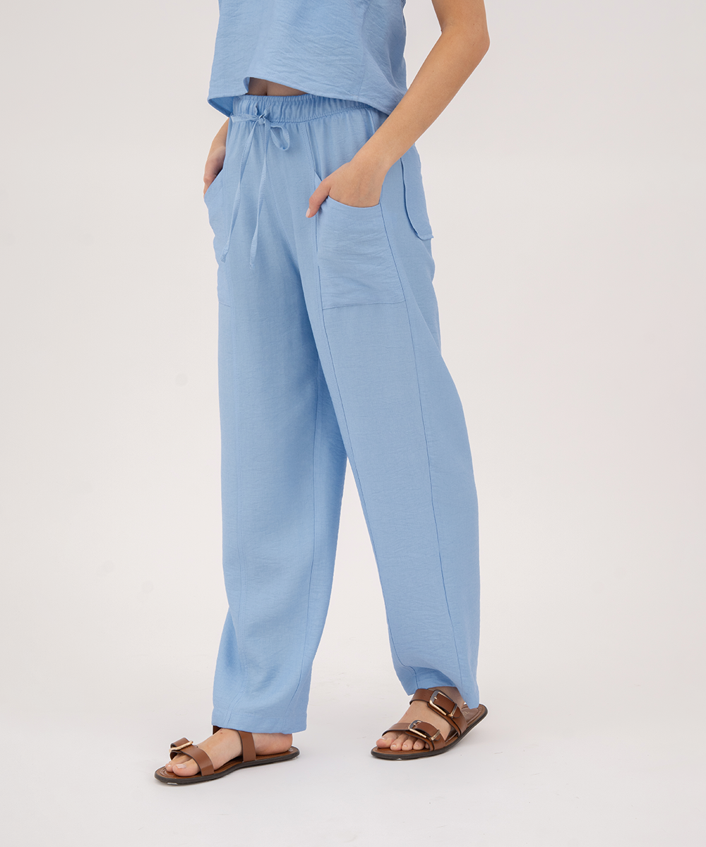 Pantalón con elástico AZUL RADIANTE