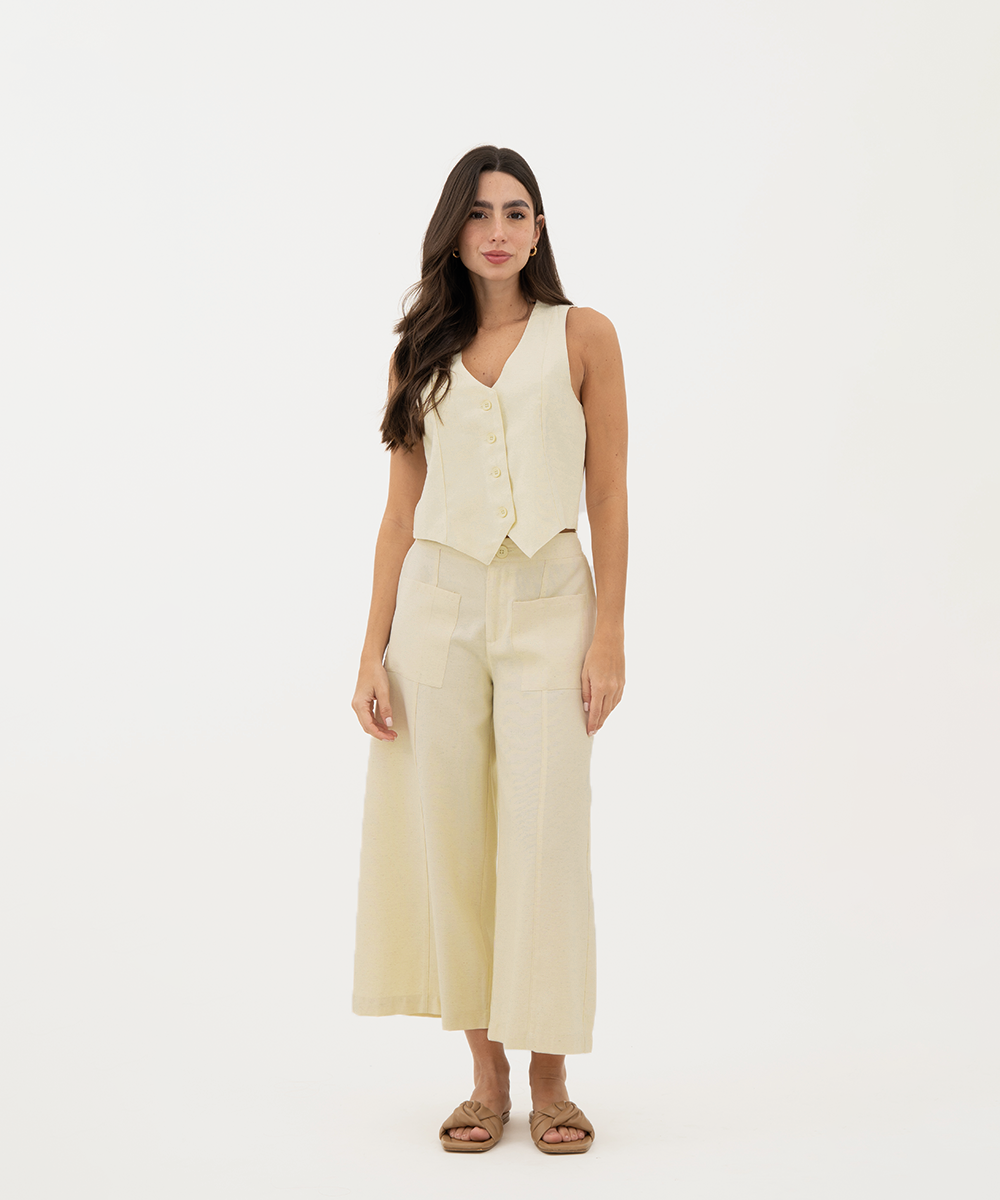 Culotte con elástico AMARILLO PASTEL