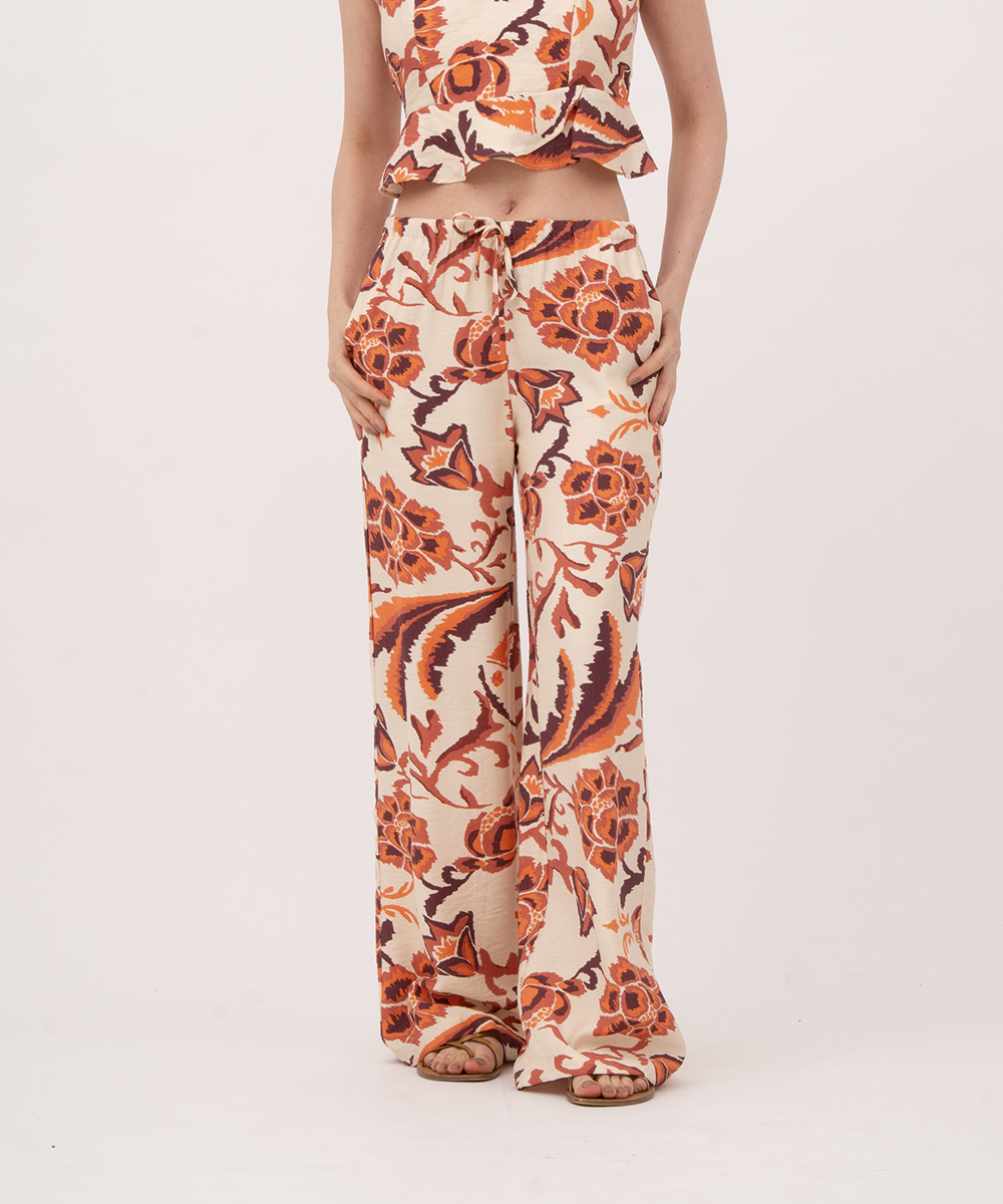 Pantalón resortado ROJO