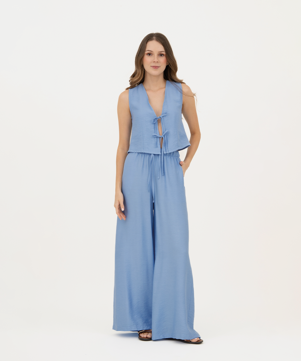 Pantalón resortado AZUL RADIANTE