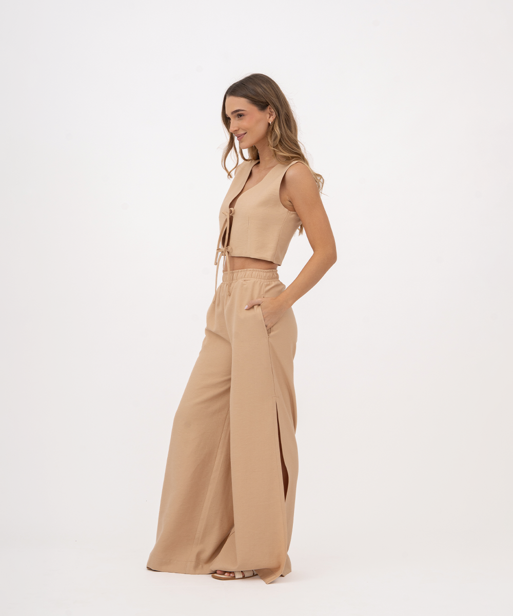 Pantalón con elástico CAMEL