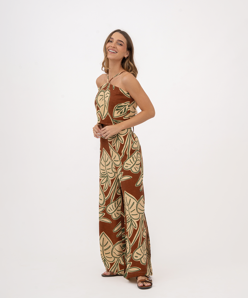 Pantalón con elástico TERRACOTA