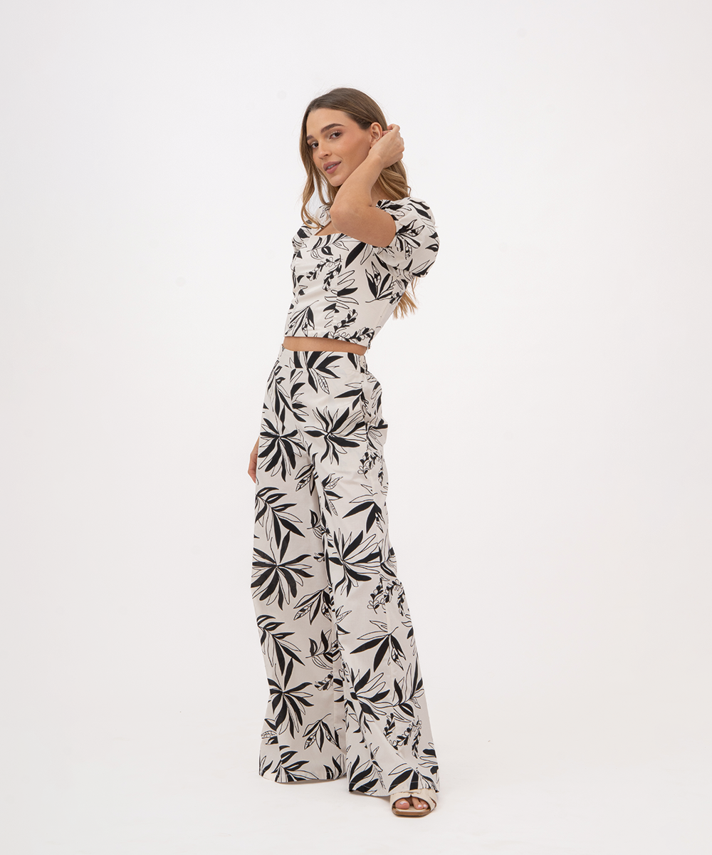 Pantalón con elástico NEGRO