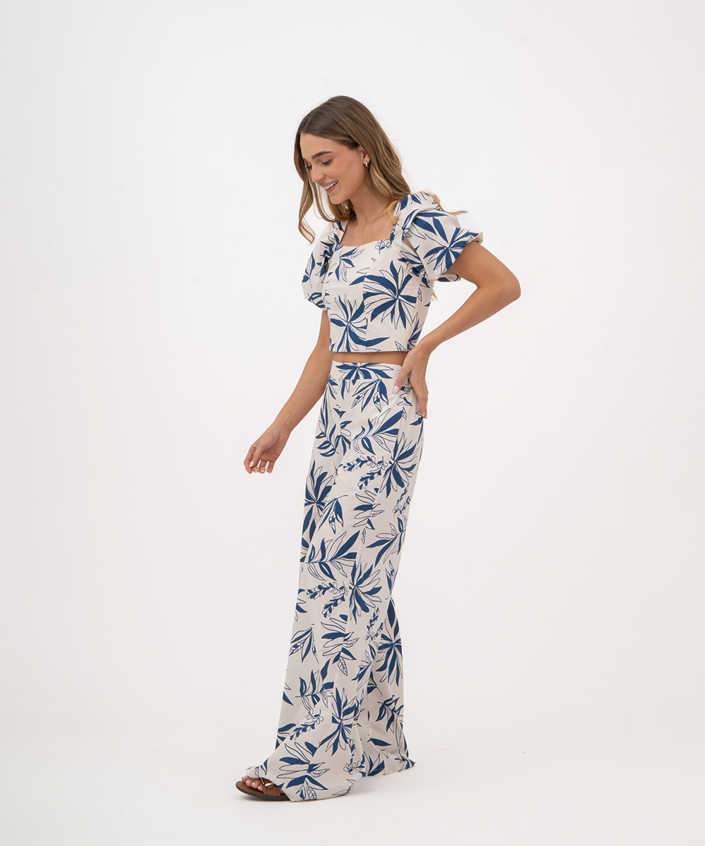 Pantalón con elástico AZUL