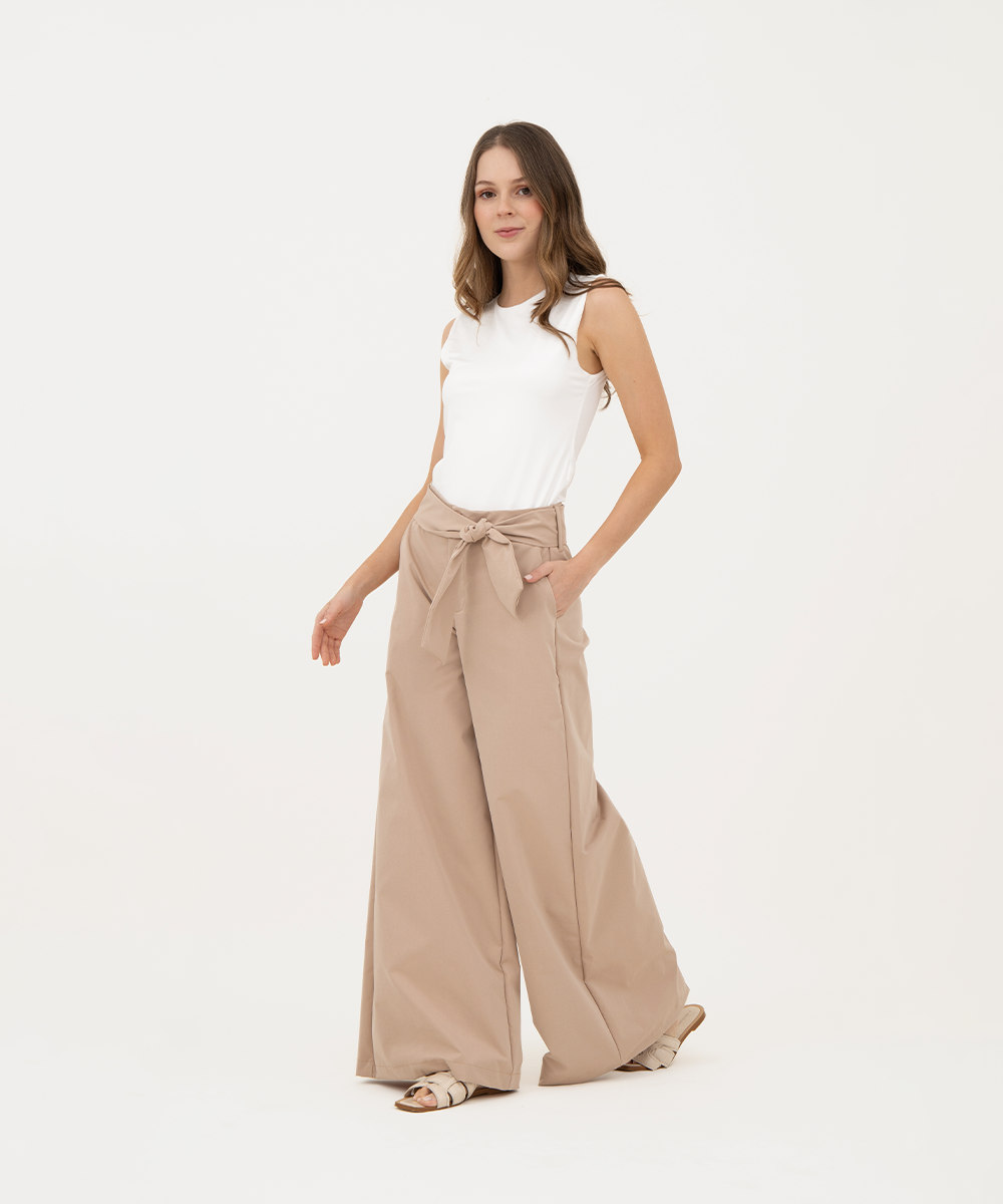 Pantalón con cinturón CAMEL