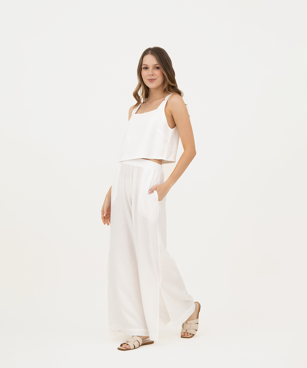 Pantalón con elástico BLANCO