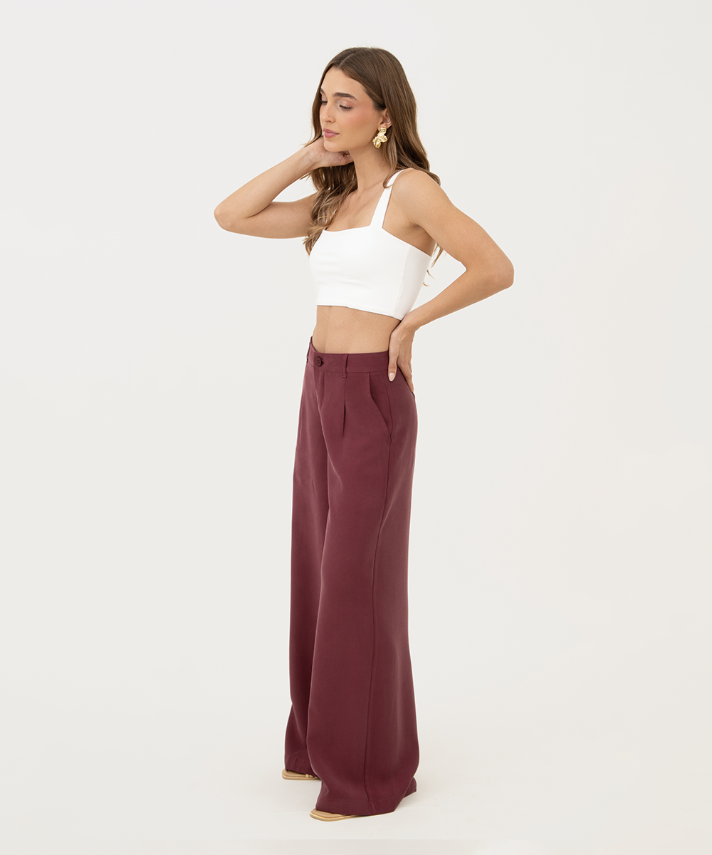 Pantalón bota recta VINO PROFUNDO
