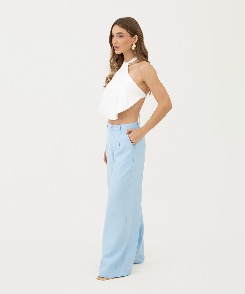 Pantalón bota recta AZUL CIELO