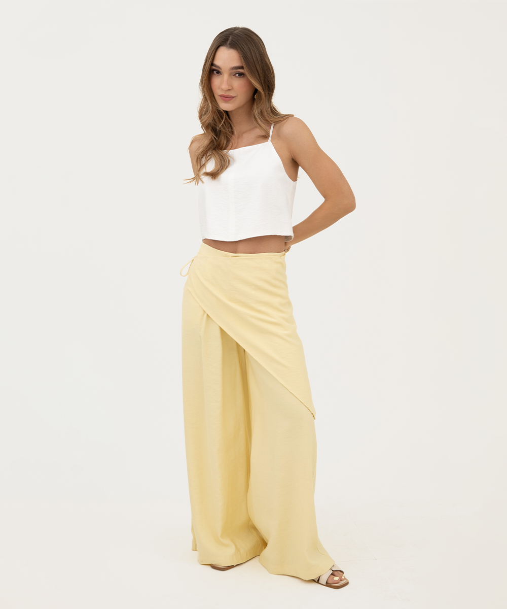 Pantalón con pañoleta Amarillo Pastel