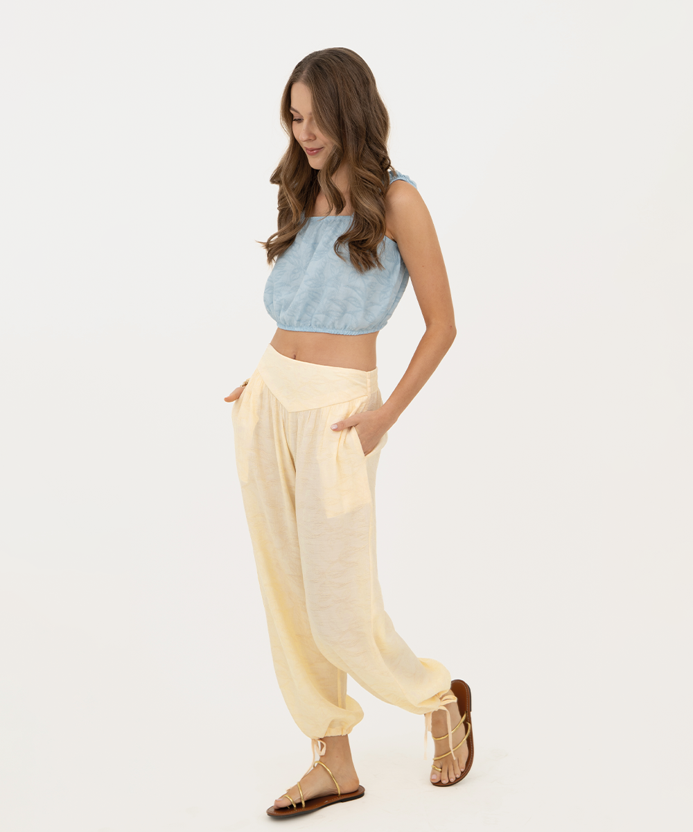 Pantalón bombacho Amarillo Pastel
