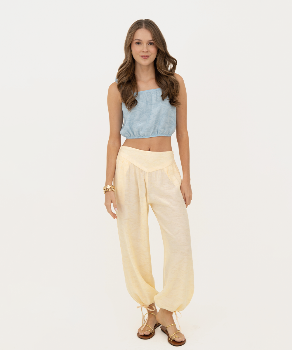 Pantalón bombacho Amarillo Pastel