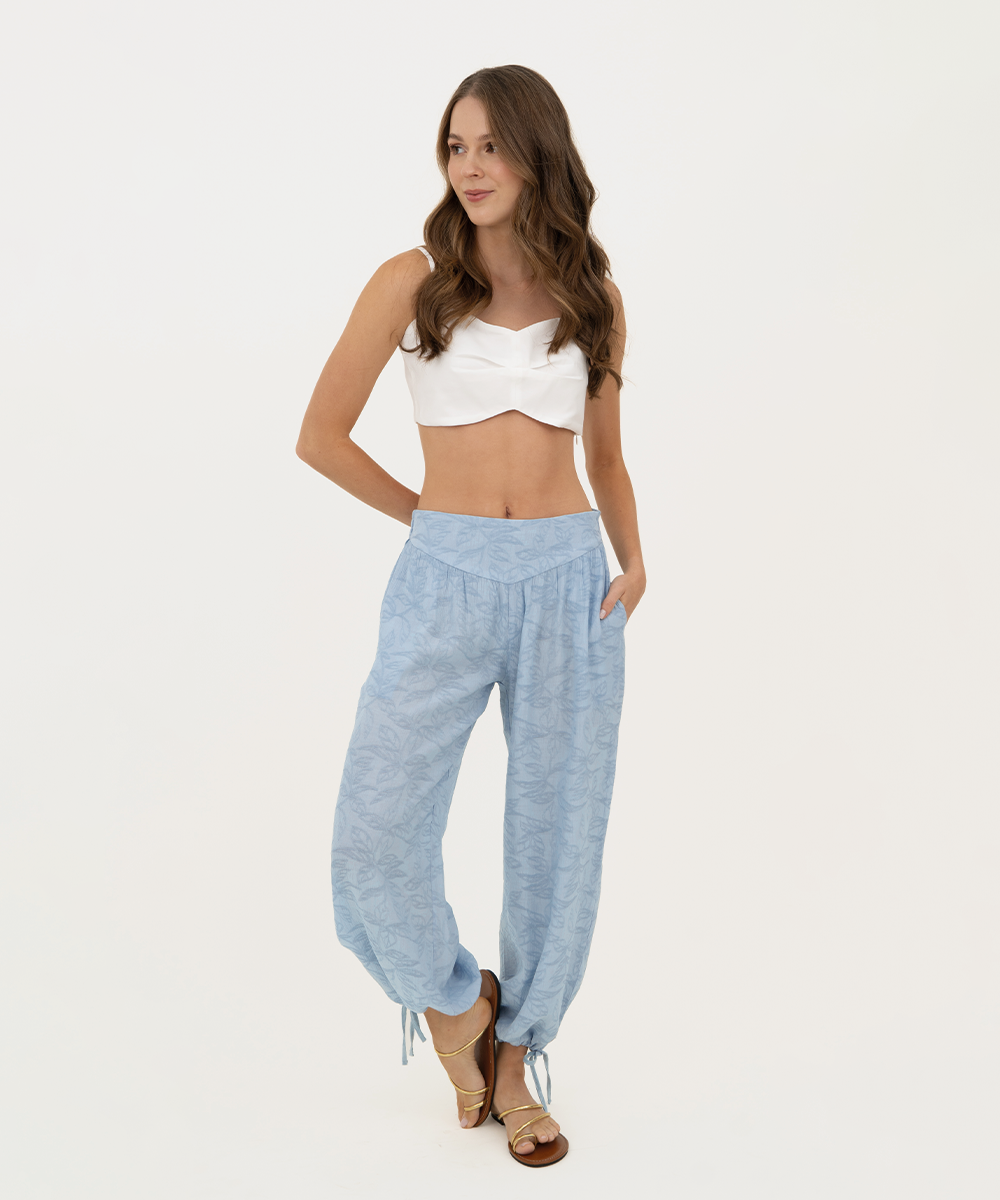 Pantalón bombacho Azul Cielo