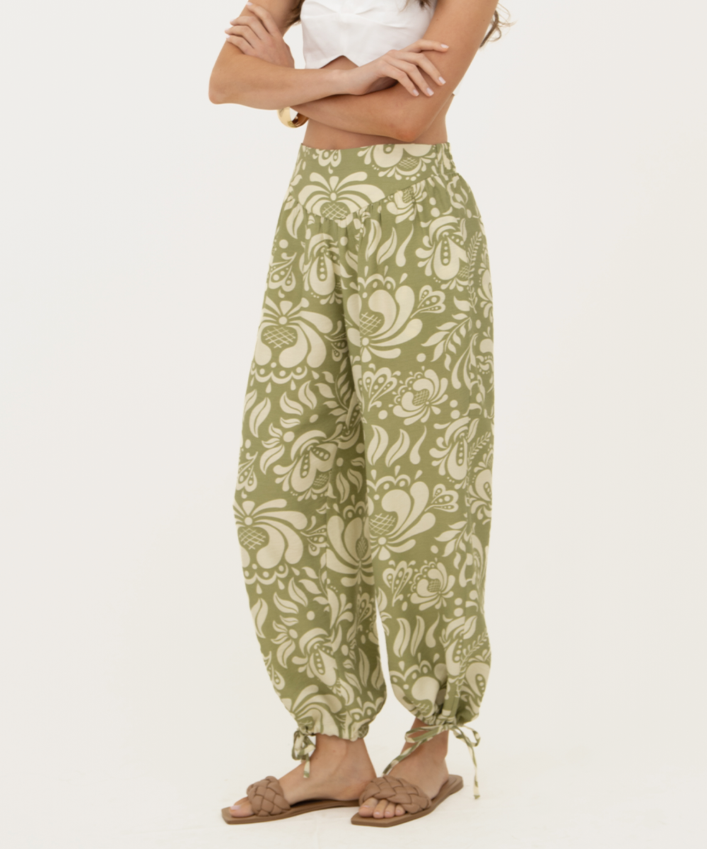 Pantalón bombacho Verde
