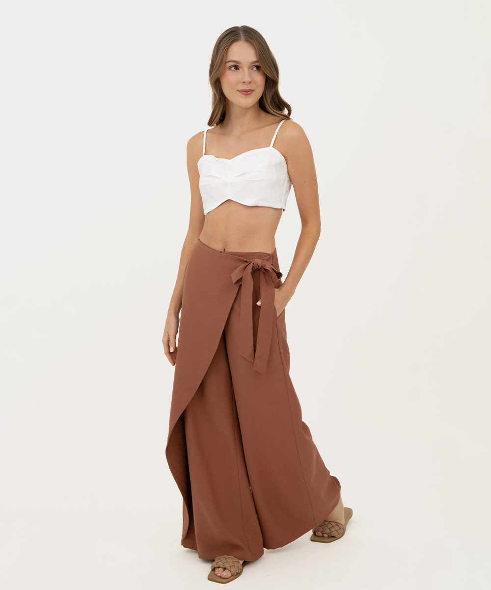 Pantalón con capa Chocolate