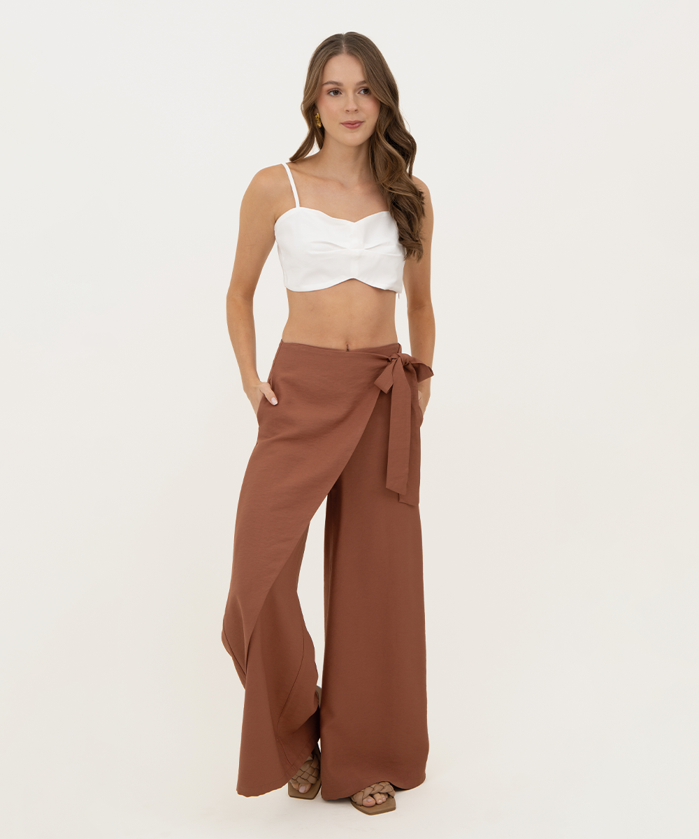 Pantalón con capa Chocolate
