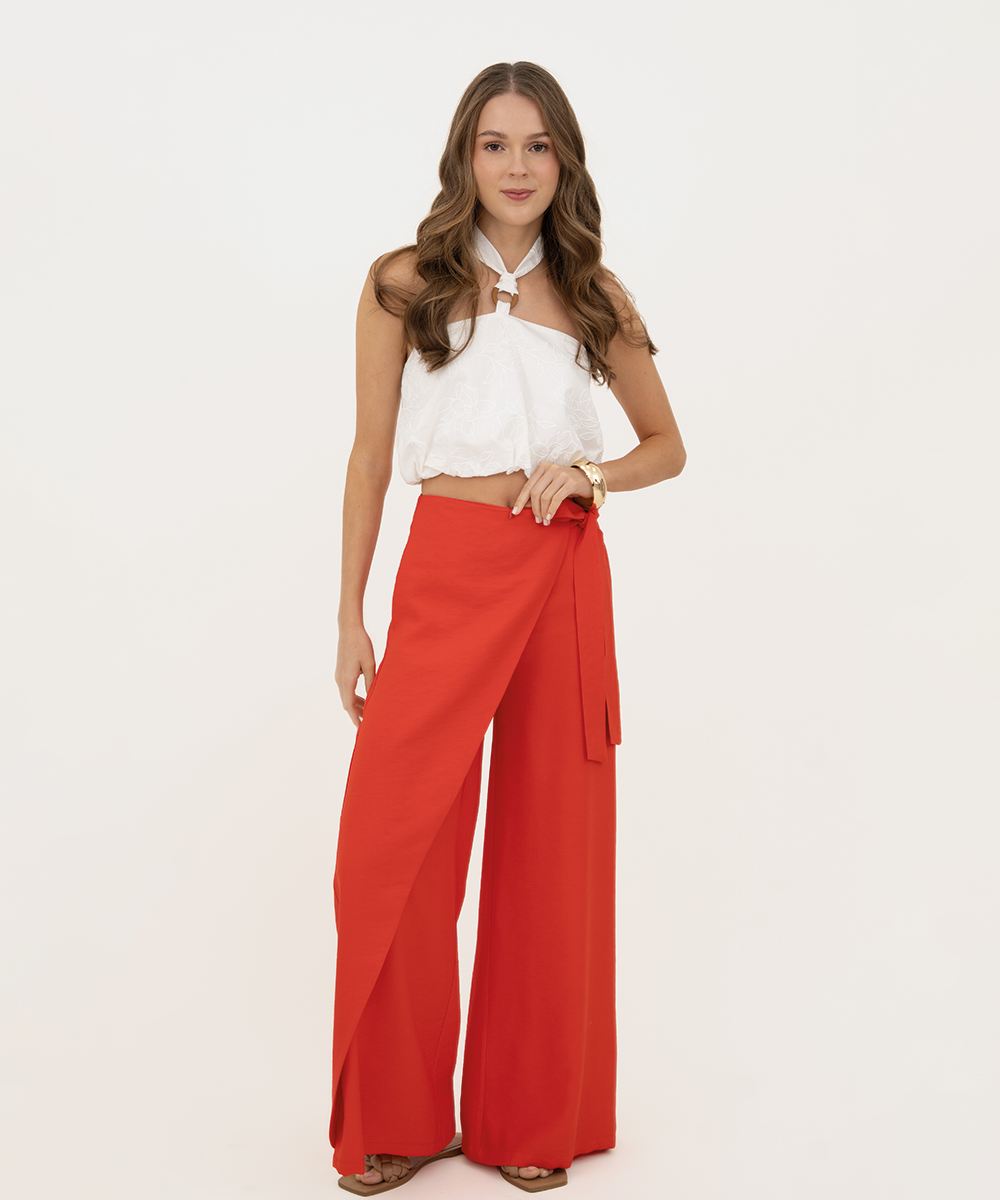 Pantalón con capa Rojo