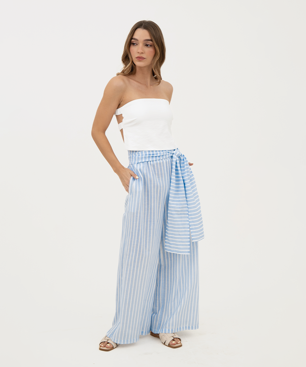 Pantalón ancho Azul Cielo