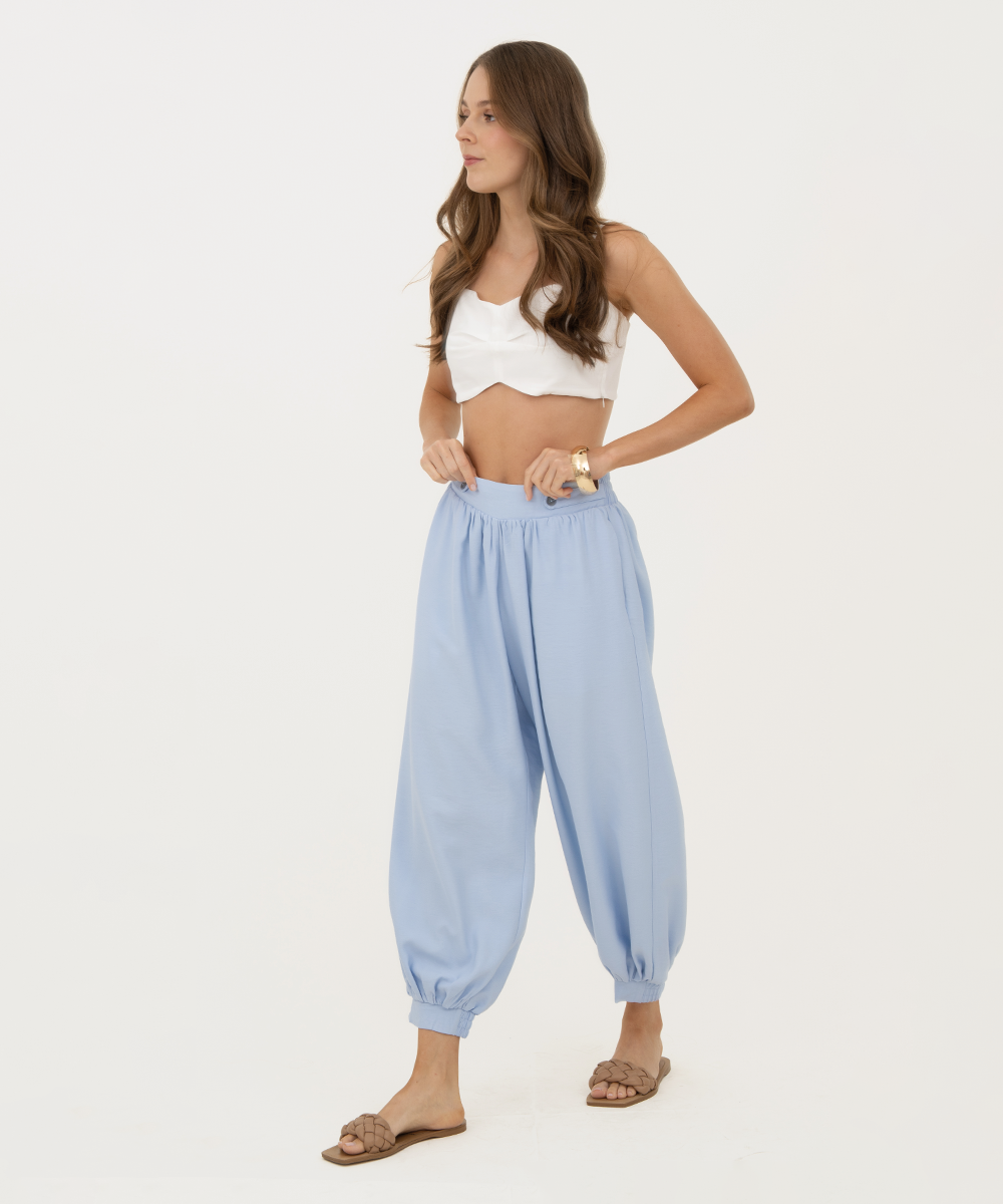 Pantalón balloon Azul Cielo
